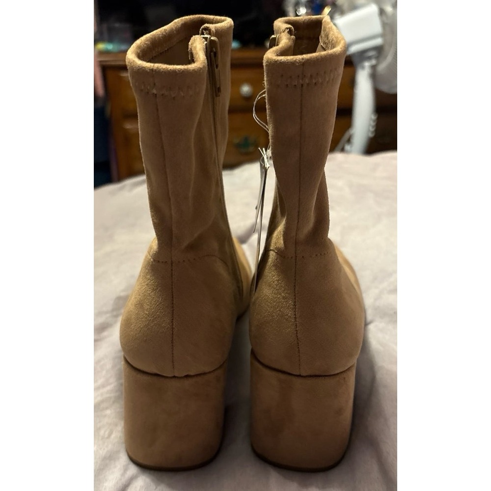 NEW A New Day Women's‎ Chestnut Suede Pippa Stretch Heeled Ankle Boots, Size 10 - Picture 5 of 12